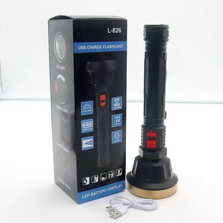 Glodmore2 The Most Powerful Flashlight in The World ED Super Powerful Lightxhp 70 Flashlight Rechargeable Waterproof 50000 Lumen