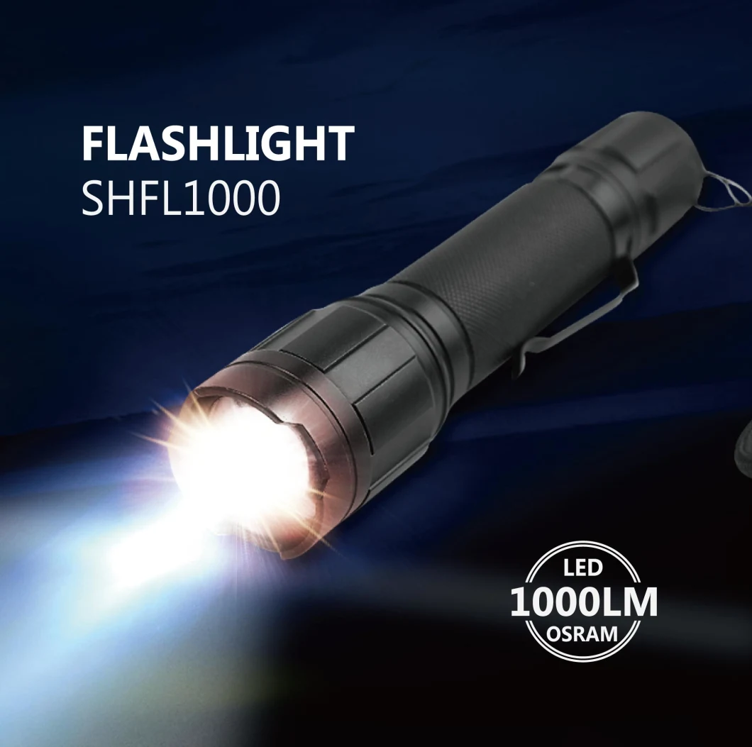 Aluminum LED 18650 Rechargeable 2600mAh Battery Power 1000lm Flashlights