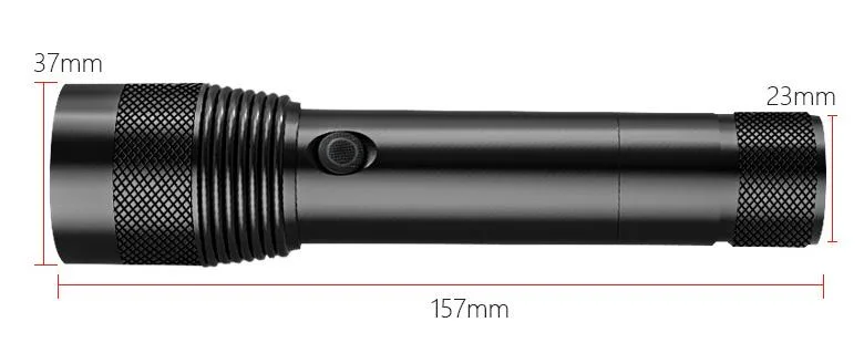 LED Flashlight Zoomable USB Rechargeable Flashlights, Ipx6 Waterproof Tactical Flashlight (With 18650 Battery) , Suitable for Outdoor, Hiking, Camping