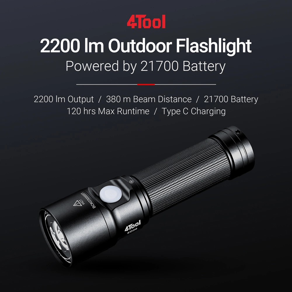 2200lm Super Bright Flash Light Aluminum High Power 10W Rechargeable Tactical LED Torch Flashlight