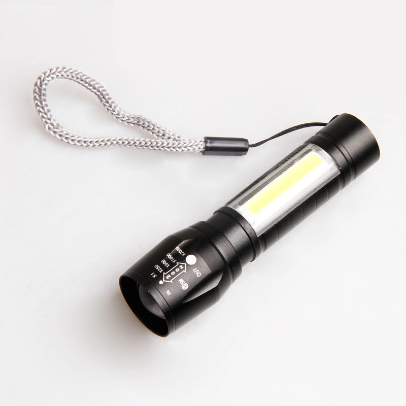 Bright and Durable Long Battery Life Use Camping LED Pressing Flashlight for Emergencies