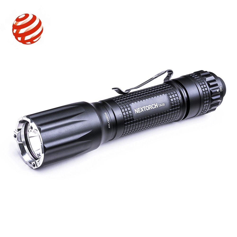 2022 Mei Awards -Gold Award- Nextorch Ta30 1300 Lumen LED Tactical Flashlight Rechargeable Instant Strobe Linterna Lanterna Self Defense Tactical Flashlight