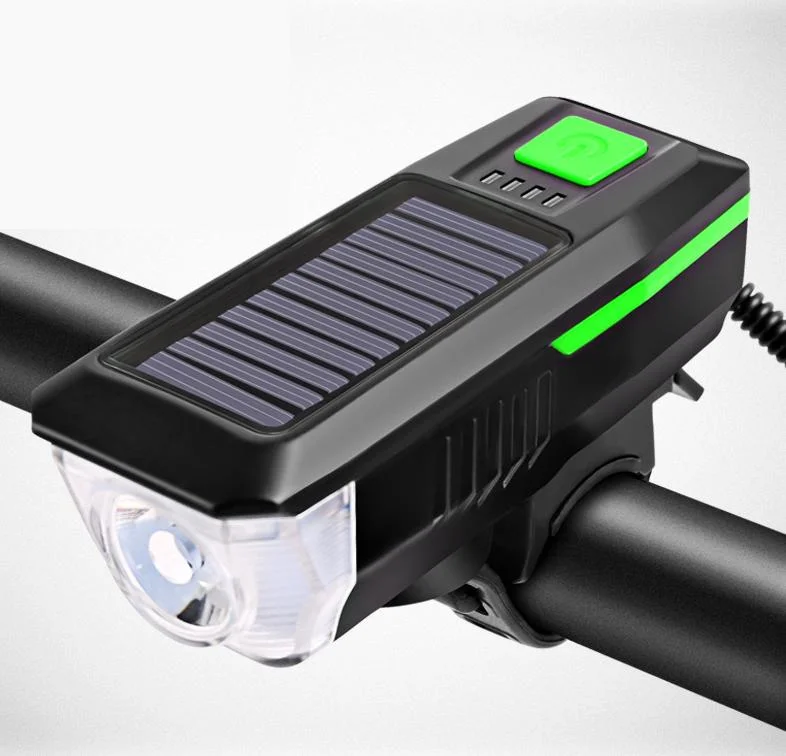 Ultra Bright 3 Lighting Modes USB Solar Rechargeable Bike Front Head Light