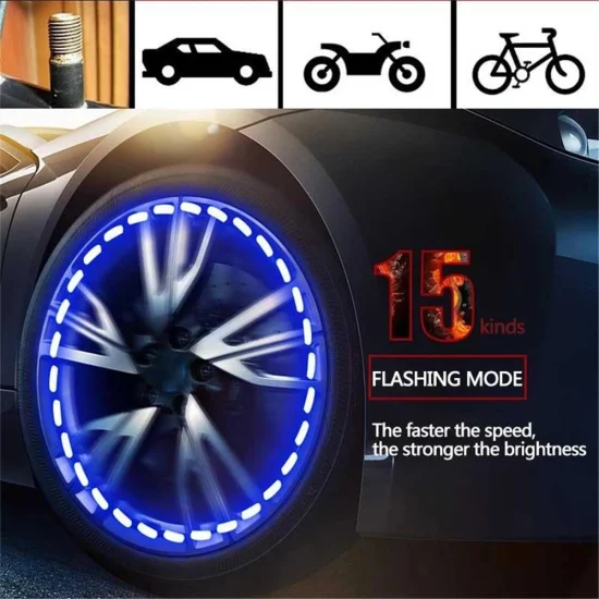 Solar Rechargeable Bicycle Car Wheel Light 4pack Per Box