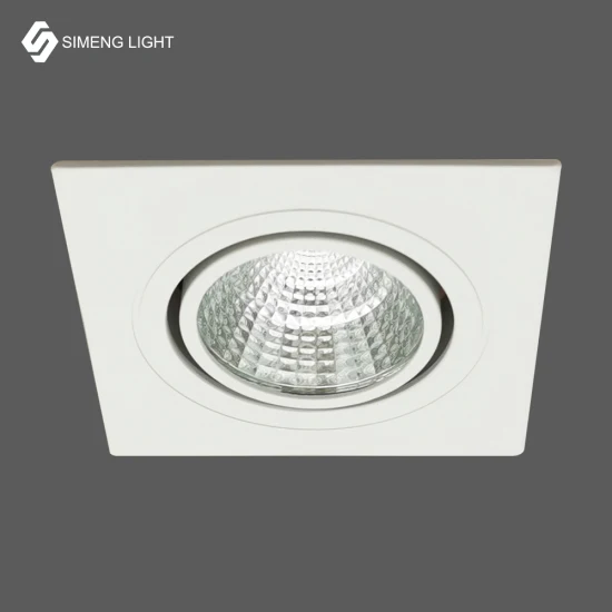 55mm Cut out Smart Bathroom Bedroom Square Round LED Indoor Commercial Lighting Panel Recessed Downlight Ceiling Recessed COB Spotlight Spot Down Light