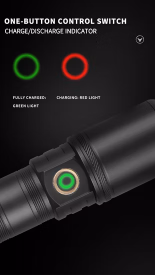 Glodmore2 1500lm Super Powerful LED Flashlight Xhp70 Zoomable Tactical USB Rechargeable Waterproof Lamp Ultra Bright Lantern Camping