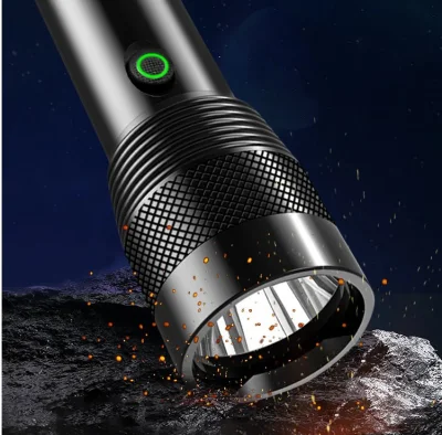 Rechargeable LED Flashlights High Lumens, 10000 Lumen Super Bright Tactical Flashlights, 4 Modes Zoomable Flashlights with Battery & USB Charging, Waterproof