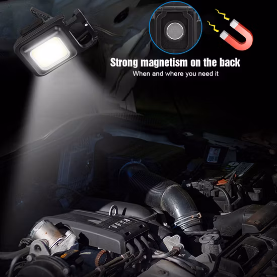 Helius Wholesale Mini COB Rechargeable Keychain Powerful Tactical LED Flashlight