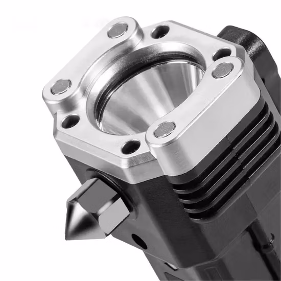 Multifunction Home Outdoor Powerful Zoom USB Rechargeable LED Emergency Tactical Flashlight with Safety Hammer