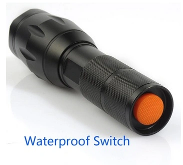 Handheld Flashlight LED Xml T6 Water Resistant Camping Torch Adjustable Focus Zoom Tactical Aluminum Flashlight (JGL0001)