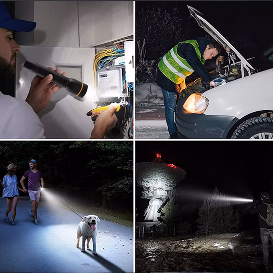 Brightenlux 18650 Battery Type-C USB Rechargeable Battery High Lumen Powerful LED Tactical Flashlights