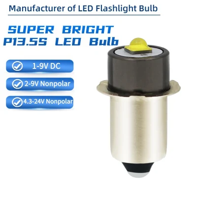 P13.5s Pr2 LED Upgrade LED Flashlight Bulb 5W 4.3-24V for LED Work Torch Light Tool Light