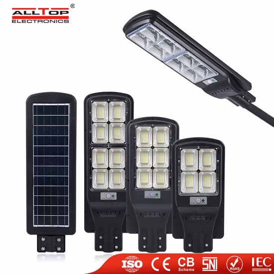 Bspro Road Lighting Sensor Motion Lights waterproof IP65 200W 300W All in One Solar LED Street Light