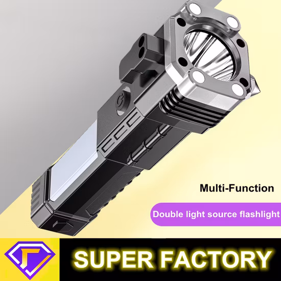 LED Emergency Survival Safety Hammer Multi-Functional Outdoor Lighting Flashlight